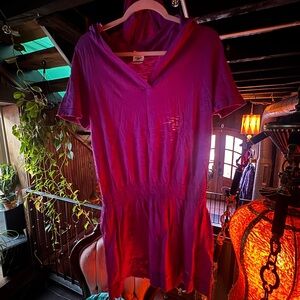 Vibrant Purple Short Sleeve Dress